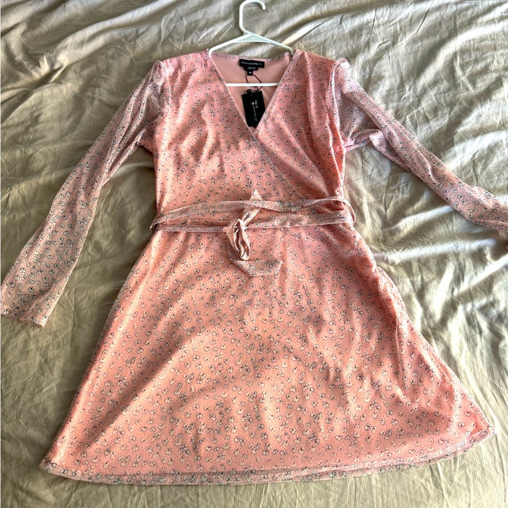 Wednesday’s girl floral wrap dress